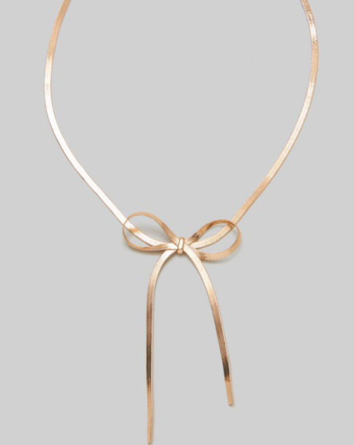 Gold Bow Necklace