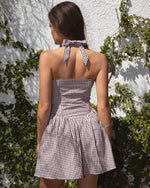 Gingham Linen Mini Dress