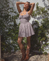 Gingham Linen Mini Dress