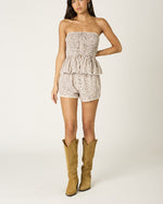 Espresso Plaid Mini Shorts