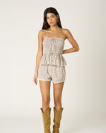 Espresso Plaid Mini Shorts