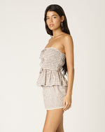 Espresso Plaid Mini Shorts