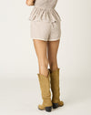 Espresso Plaid Mini Shorts