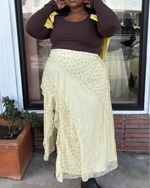 Butter Floral Ruffle Maxi Skirt