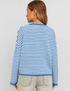 Red Keaton Striped Cardigan
