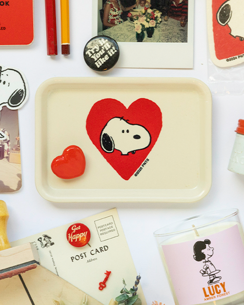 3P4 x Peanuts® - Snoopy Heart Vintage-Style Tray