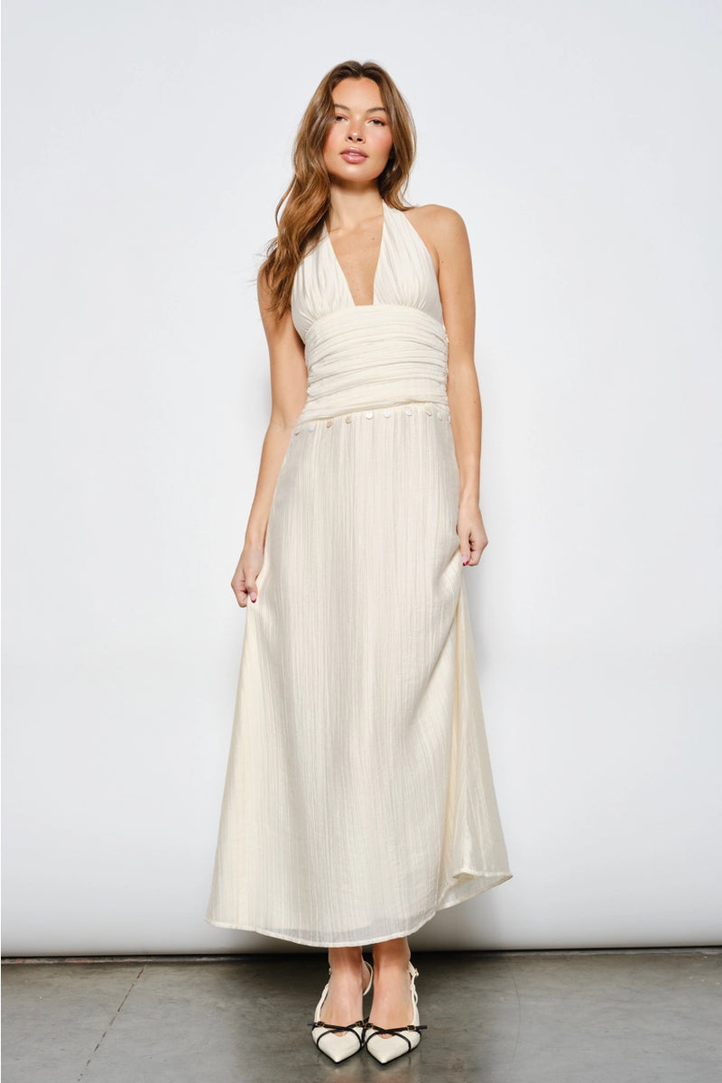 Ivory Orielle Shell Maxi Dress