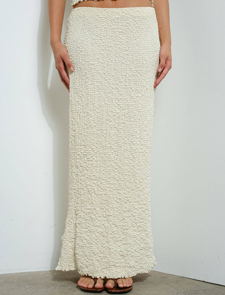 Vanilla Textured Maxi Skirt