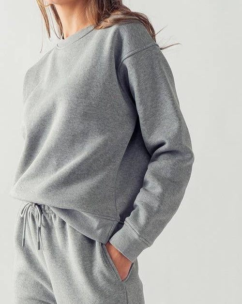 Heather Gray Fleece Sweatshirt