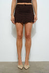 Chocolate Lace Mini Skirt