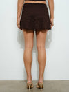 Chocolate Lace Mini Skirt