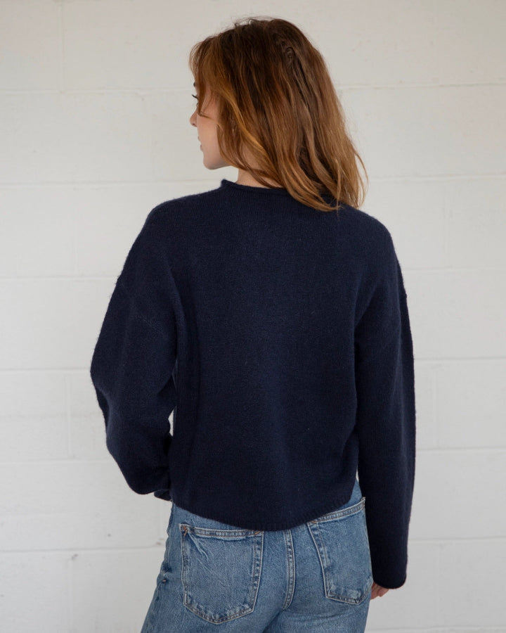 Navy Piper Henley Pullover