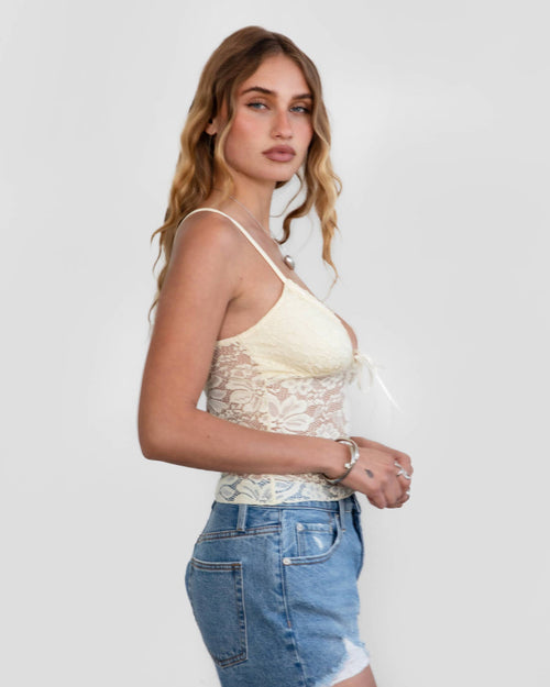 Salia Butter Lace Cami Top