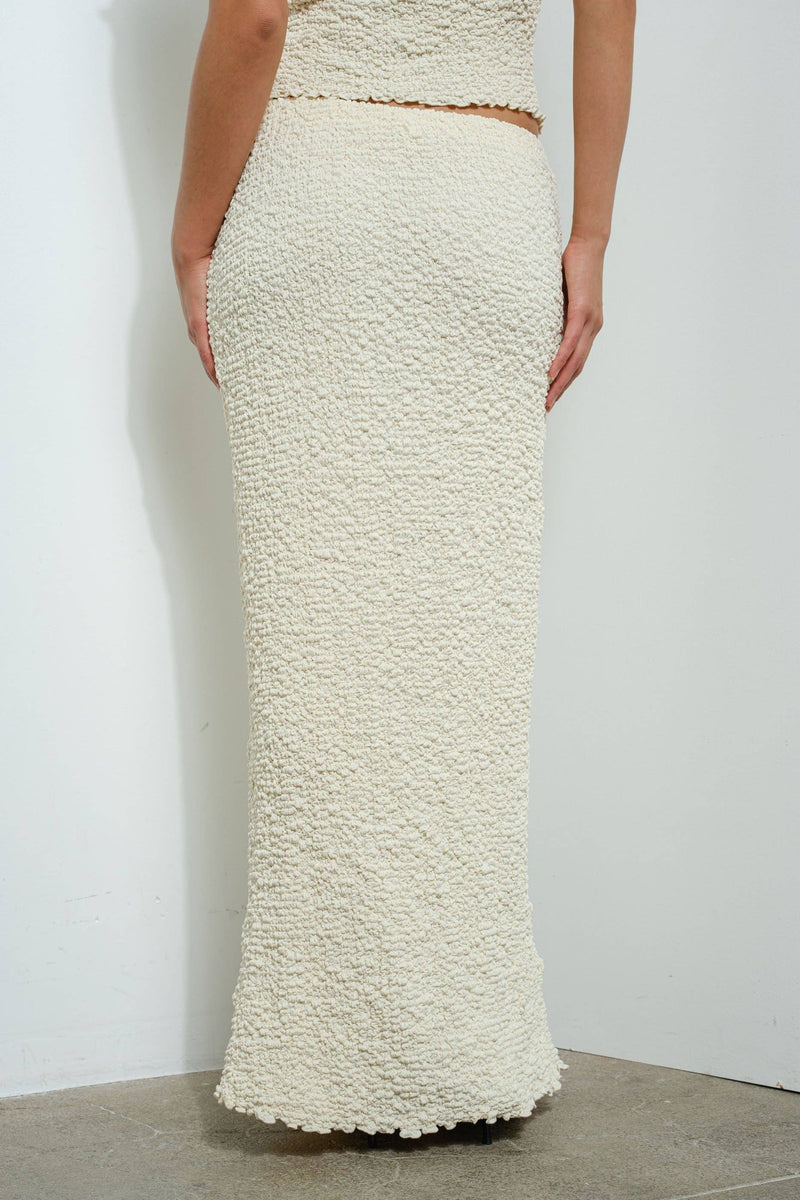 Vanilla Textured Maxi Skirt
