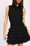 Wine Smocked Mini Dress