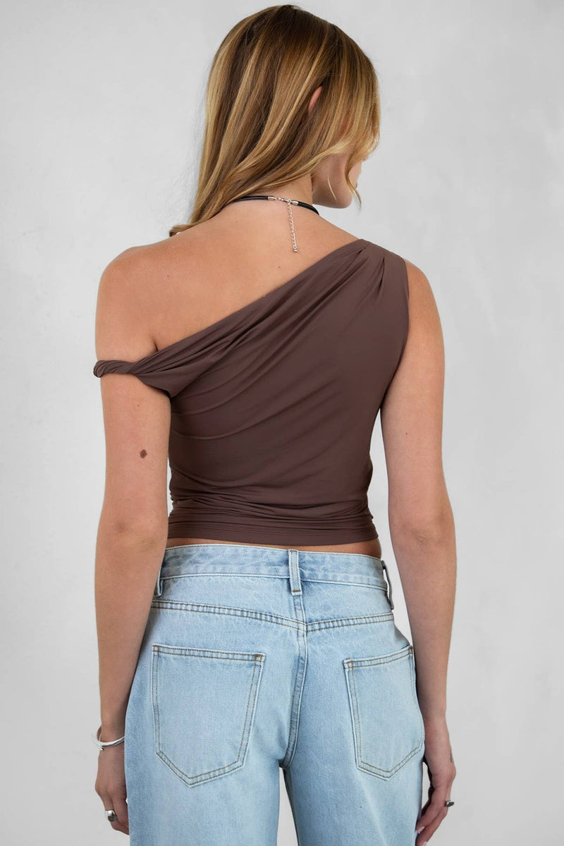 Brown Jaime Twist Top