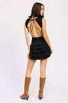 Wine Smocked Mini Dress
