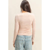 Ruched Side Long Sleeve Top