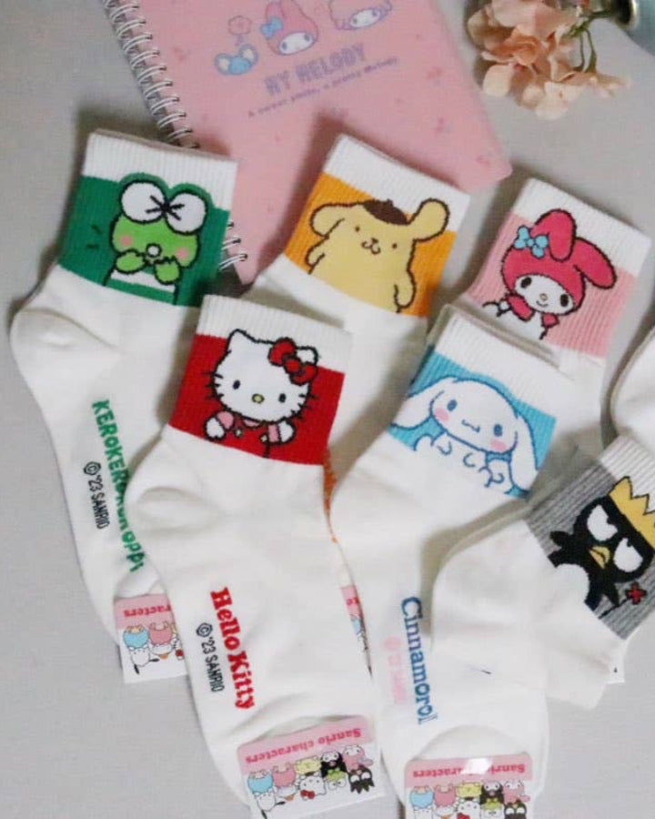 Sanrio Athletic Ankle Socks: KeroKero keroppi