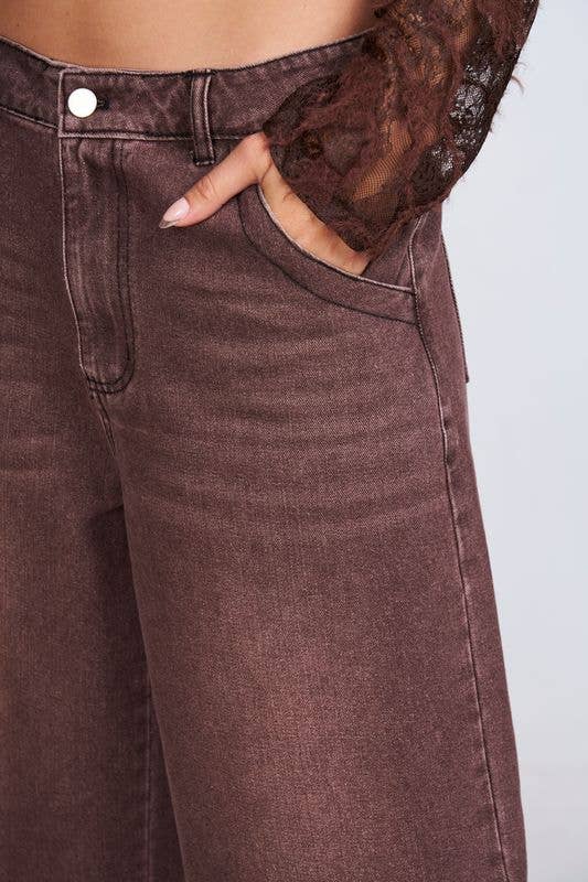 Chocolate Wide Leg Jorts