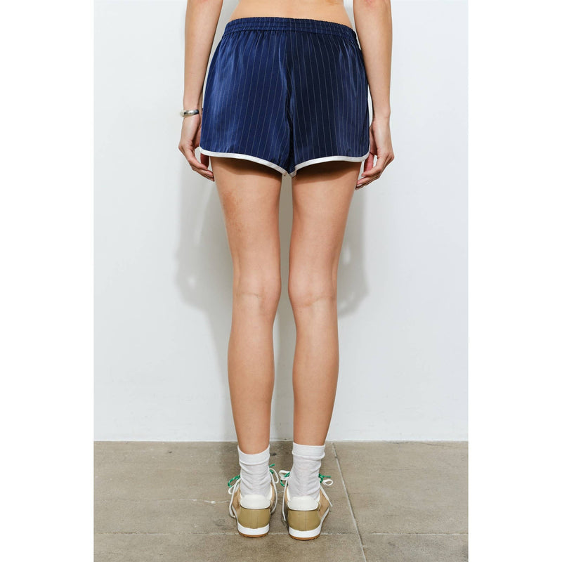 Green Parker Striped Track Shorts