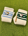 Snoopy Sports Crew Ankle Socks : Green Line