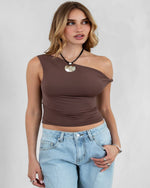 Brown Jaime Twist Top