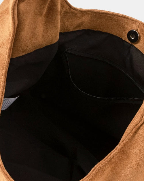 Tan Slouchy Hobo Shoulder Bag
