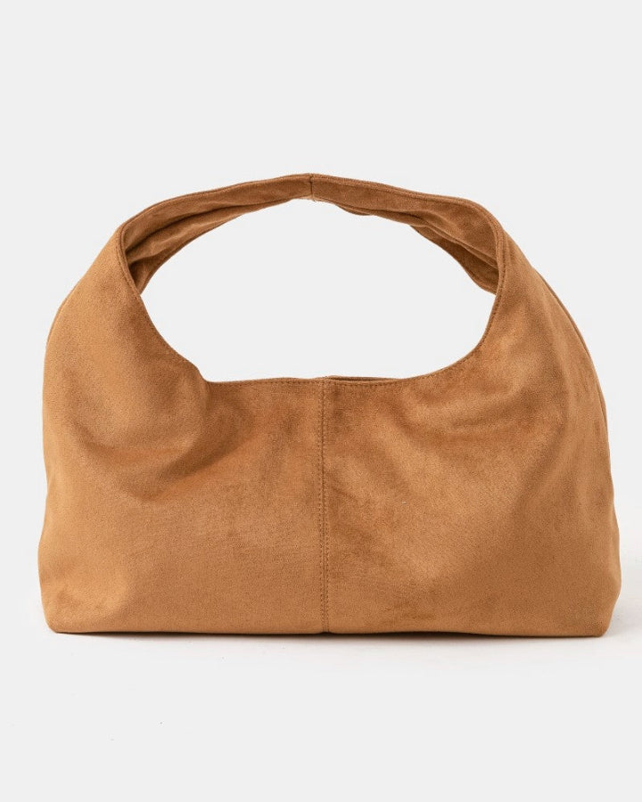 Tan Slouchy Hobo Shoulder Bag