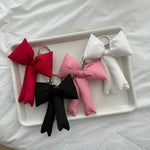 Pink Puff Bow Keychain