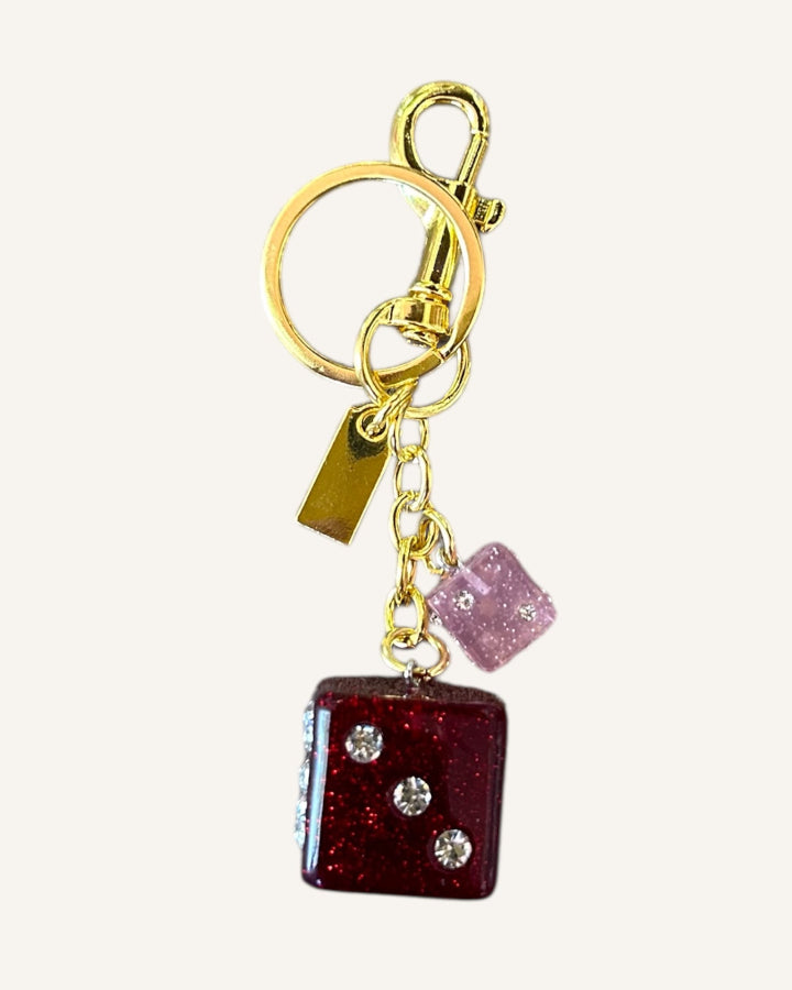 Glitter Dice Bag Charm