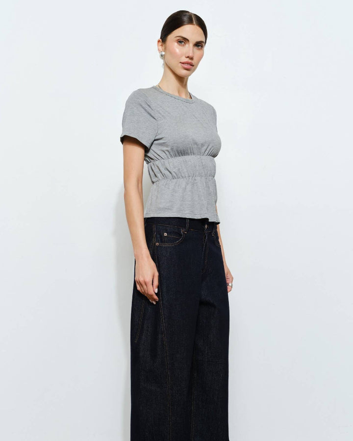 Noemi Ruched Wrap Tee