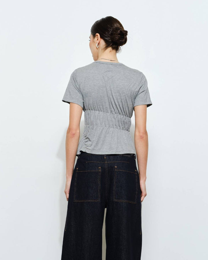 Noemi Ruched Wrap Tee