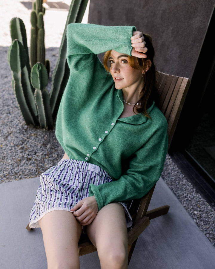 Green Piper Cardigan