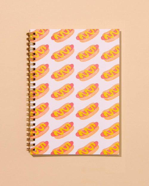 Hot Dogs Letterpress Spiral Notebook