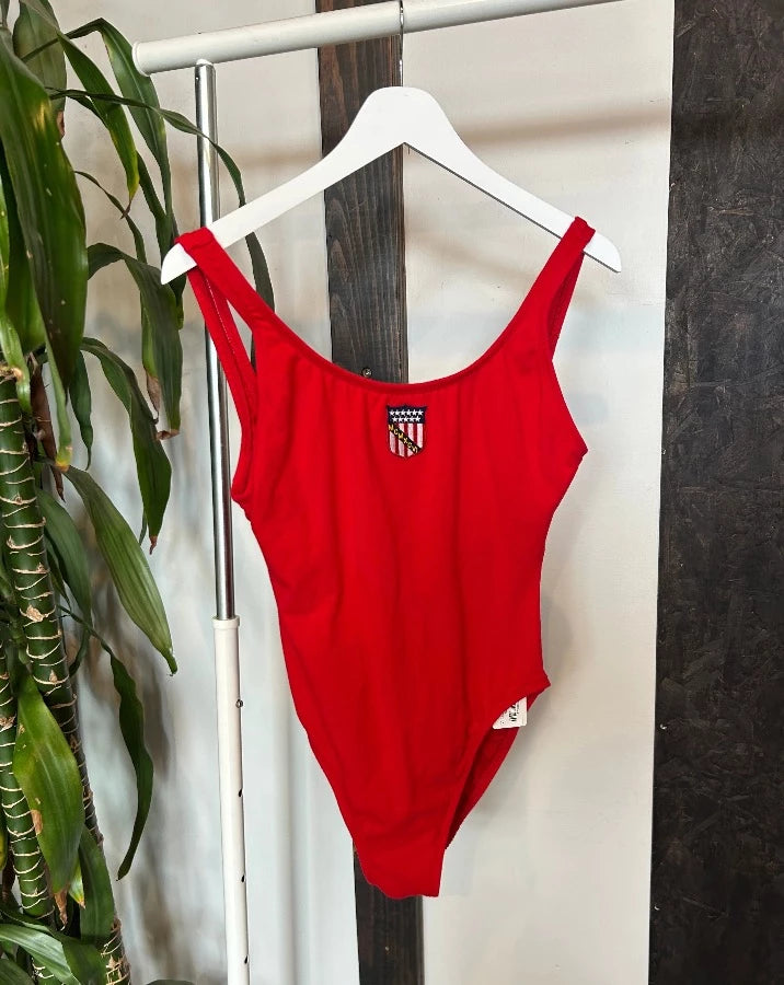 Vintage Cotton One Piece Swimsuit