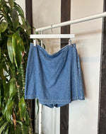 Vintage Denim Mini Skort