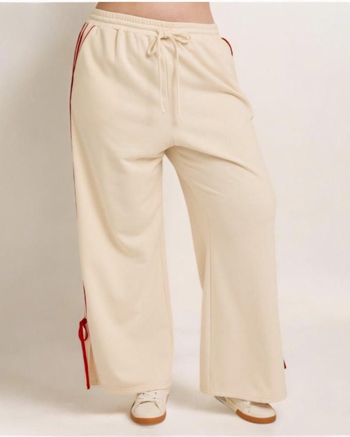 Vanilla Bow Side Track Pants