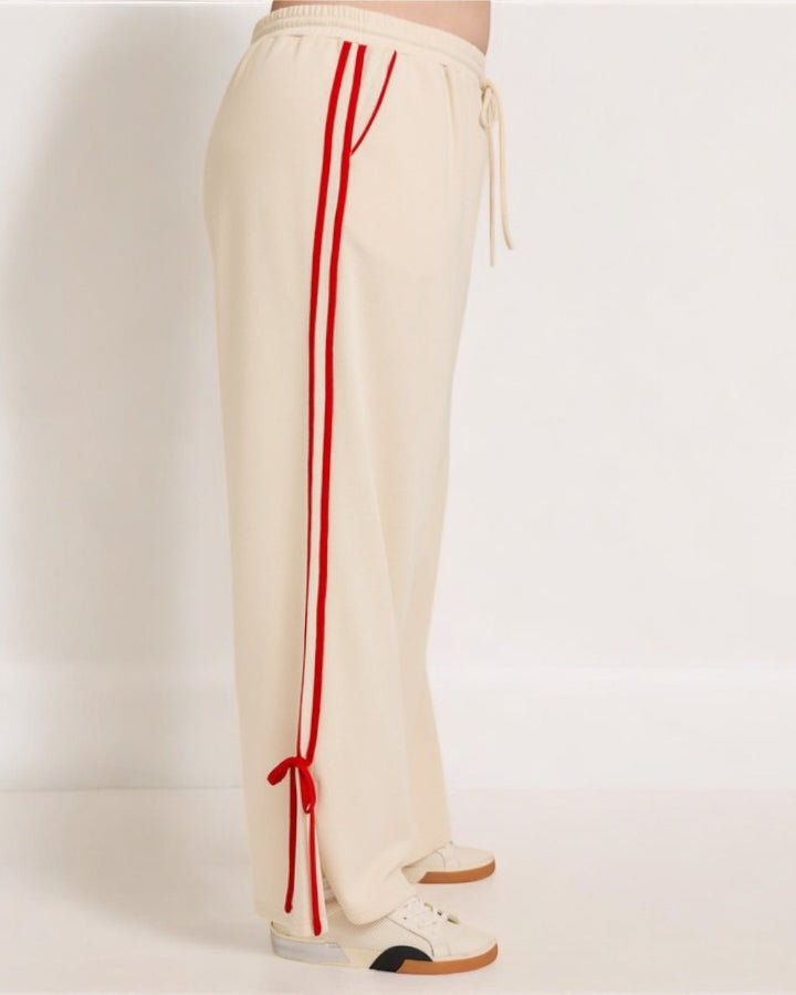Vanilla Bow Side Track Pants