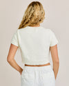 Ivory Short Sleeve Teddy Bear Top