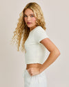 Ivory Short Sleeve Teddy Bear Top