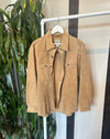 Vintage Light Tan Suede Shirt Jacket