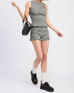 Navy Gingham Smocked Bloomers