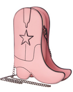 Pink Cowgirl Boot Crossbody Bag