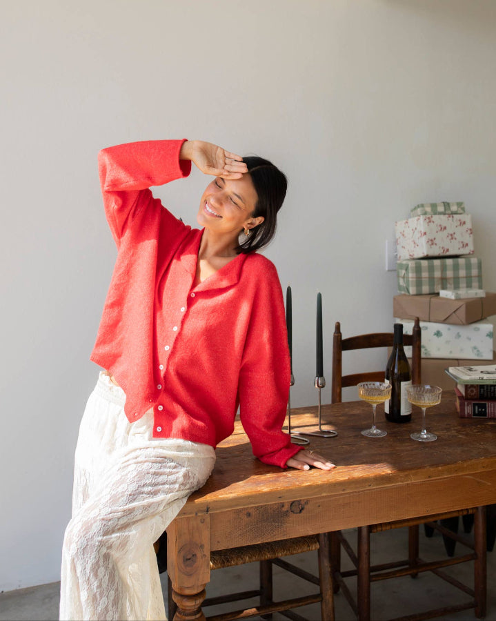 Red Piper Cardigan