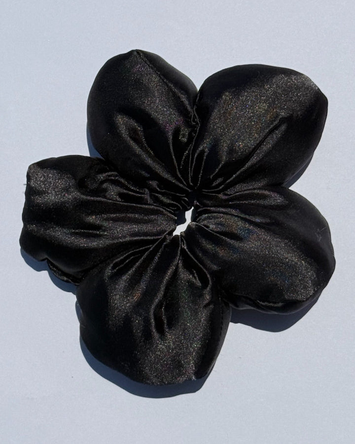 Satin Flower Scrunchie