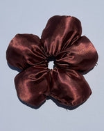 Satin Flower Scrunchie
