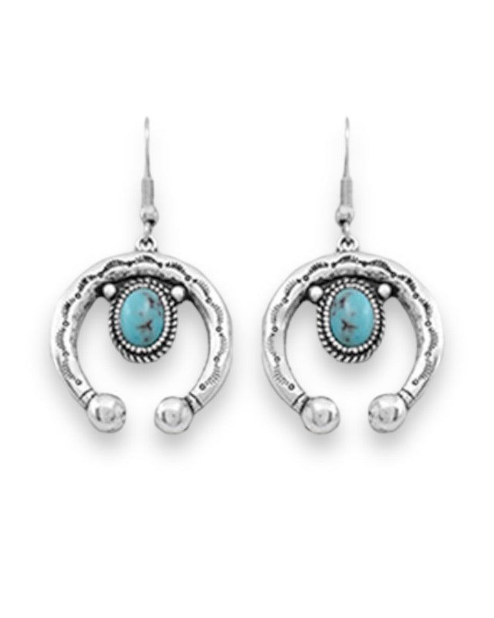 Silver Squash Blossom Earrings