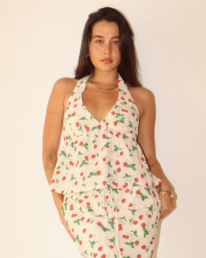 Strawberry Fields Halter Top