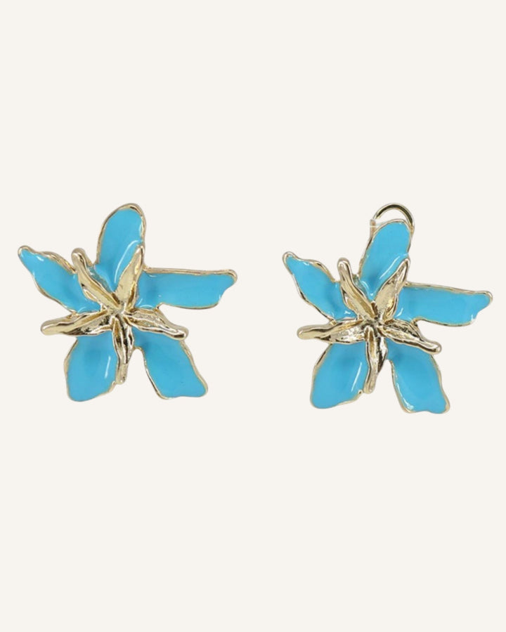 Turquoise Floral Tropics Earrings